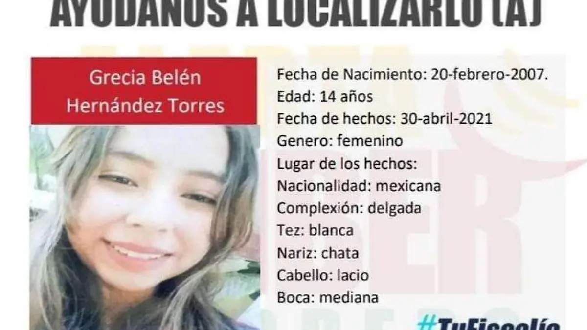 Alerta amber desaparecida acapulco